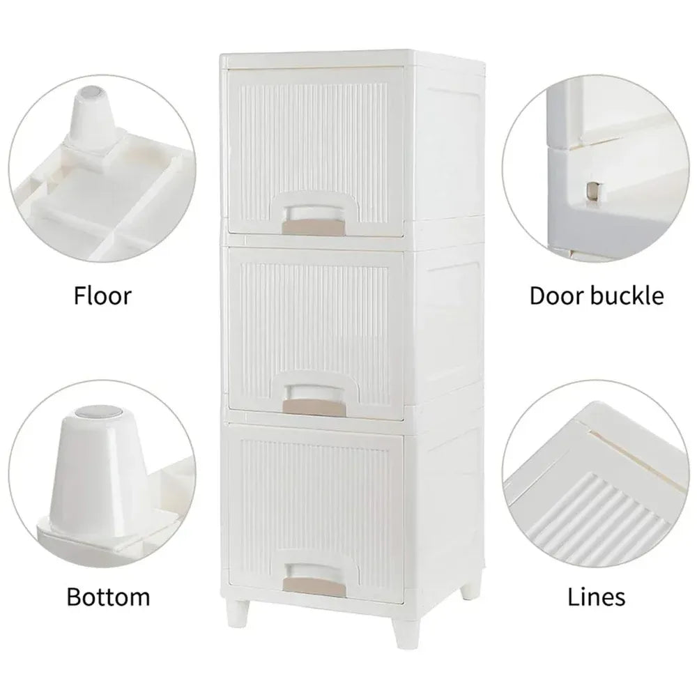 3-tier foldable storage drawers - home & kitchen