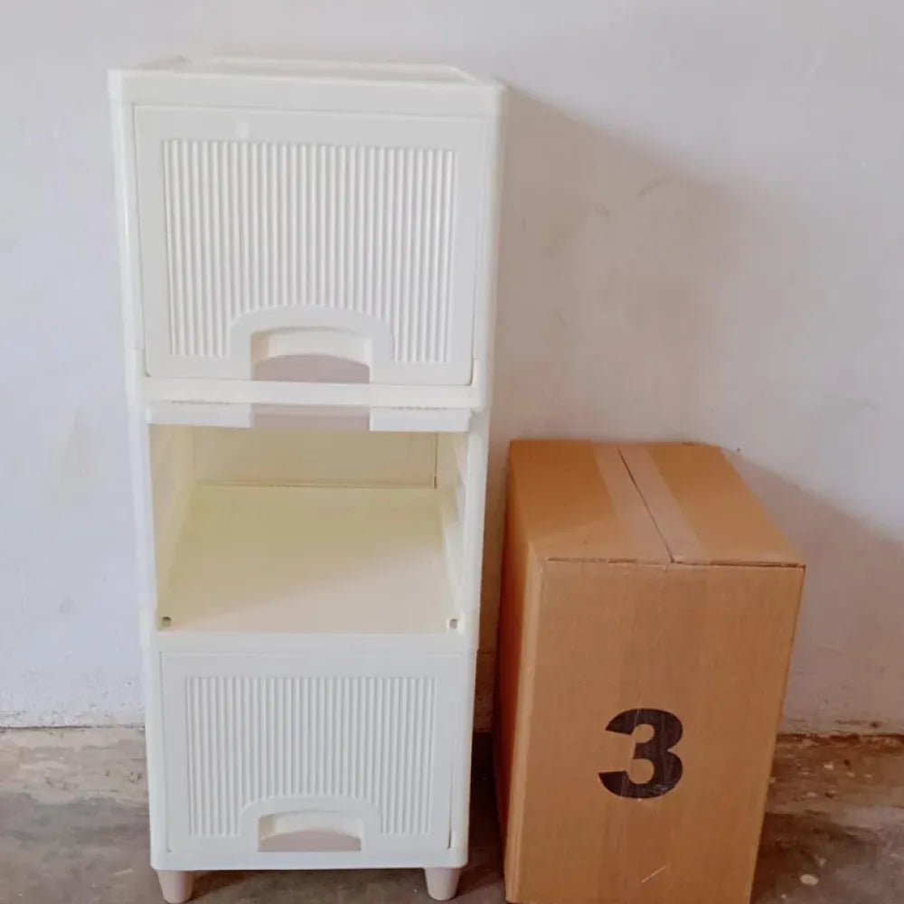 3-tier foldable storage drawers - home & kitchen