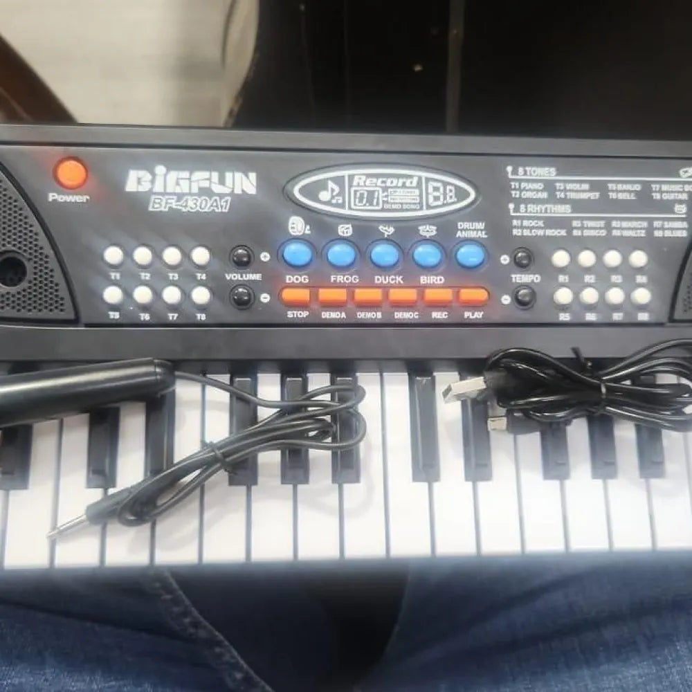 37 keys piano keyboard toy with microphone usb power cable & sound recording function analog portable