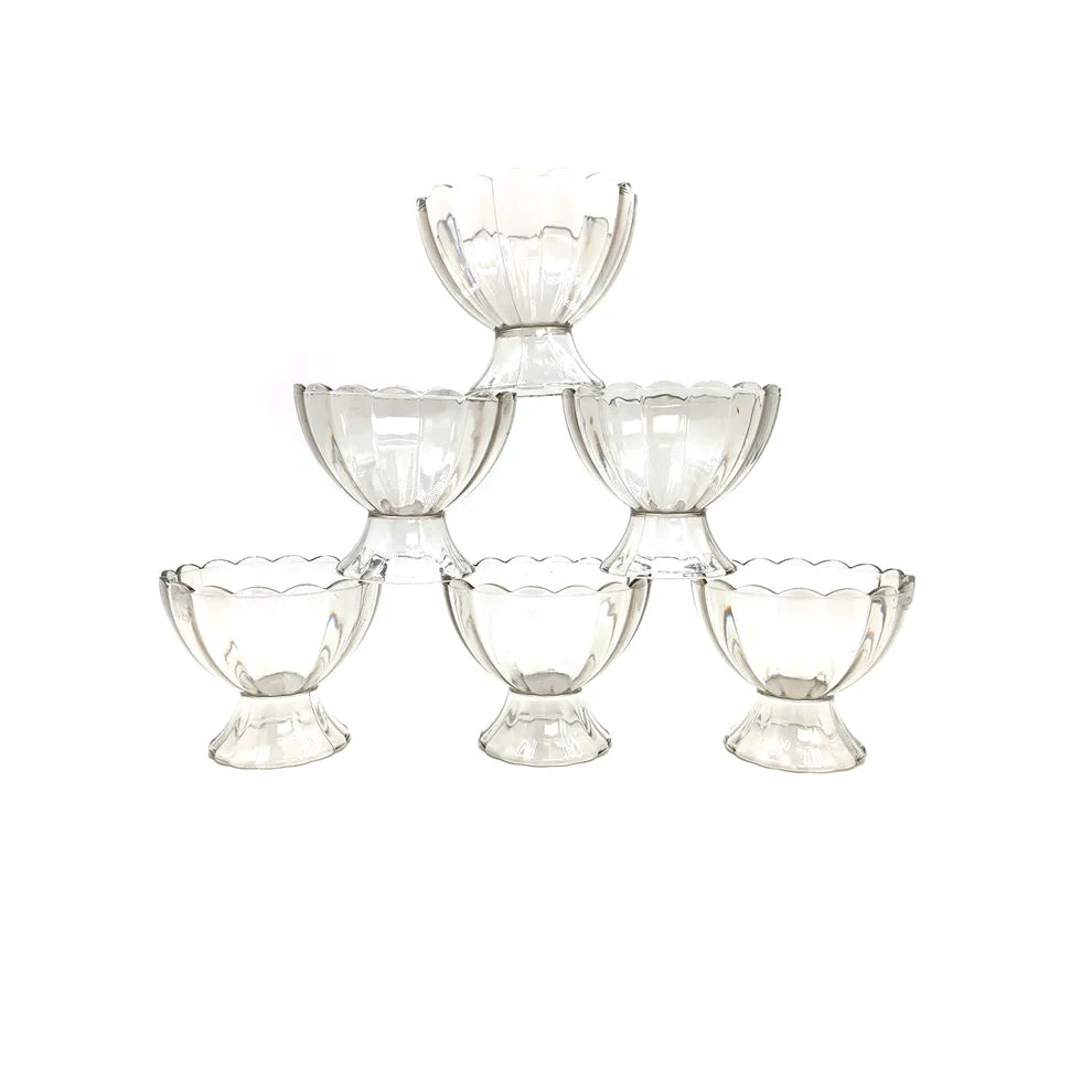 Glass Dessert Bowl Set – 6 Pcs