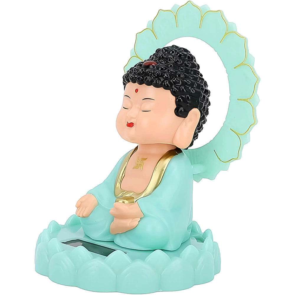 Solar-Powered Moving Buddha Statue