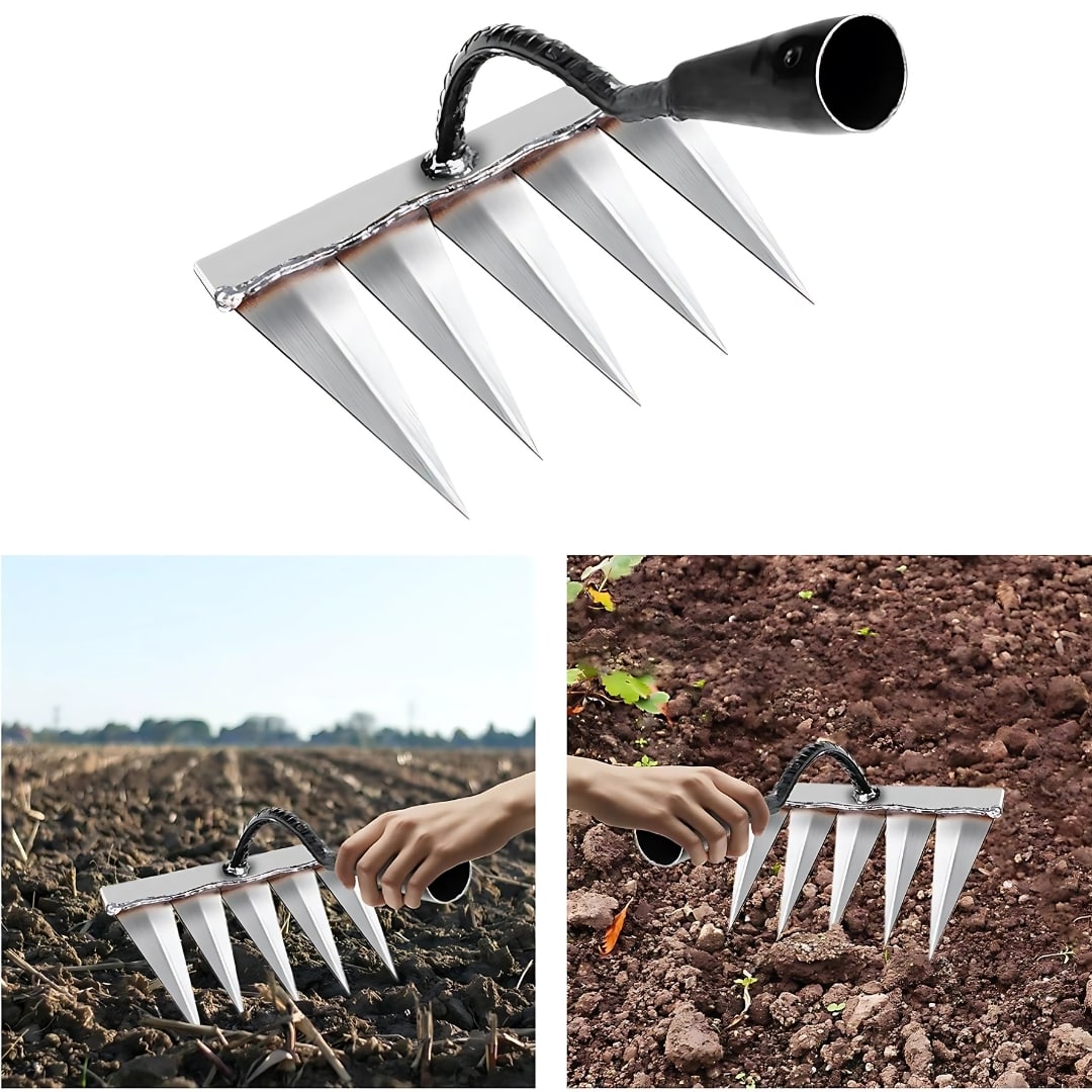 5 Teeth Steel Nail Rake