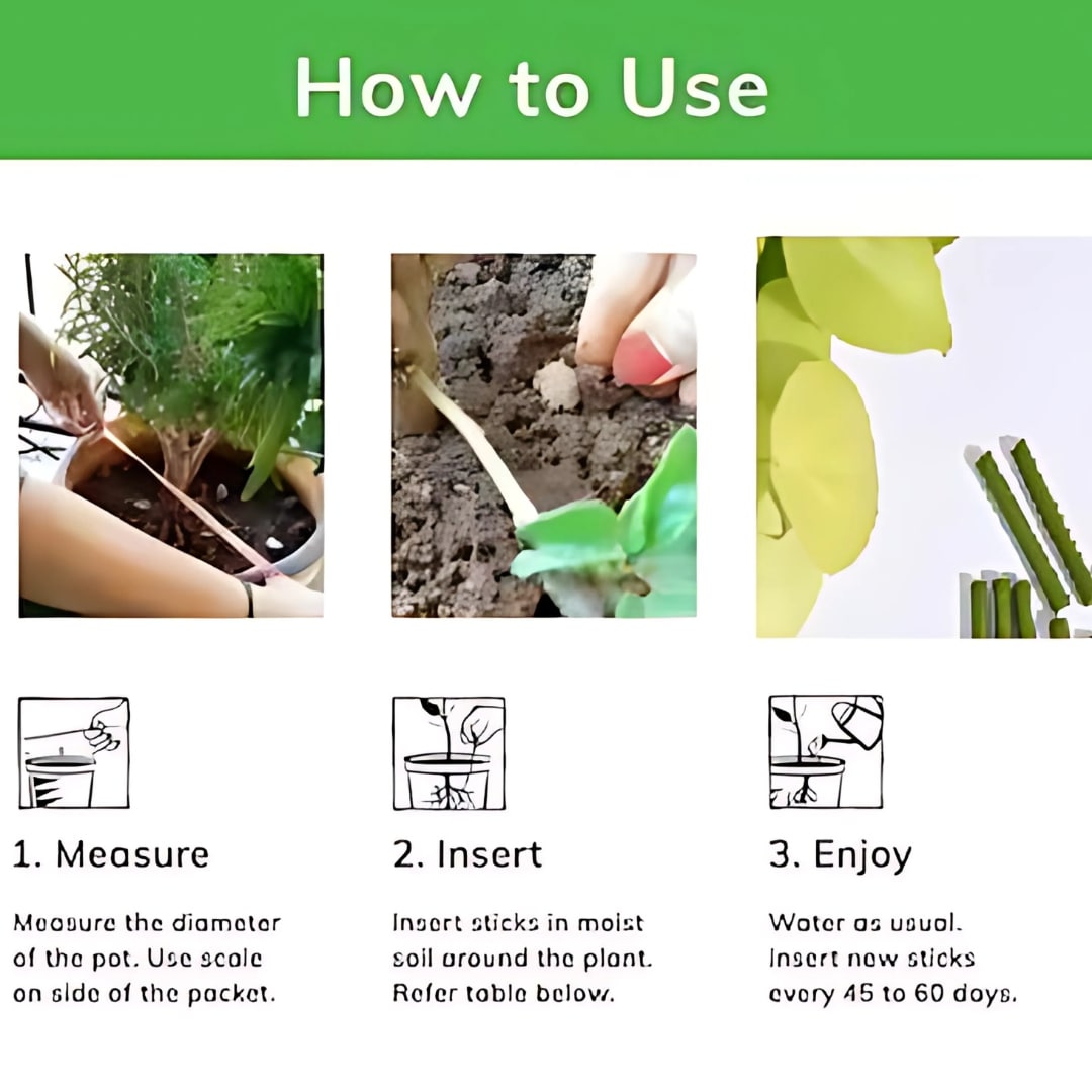 Plant Grow Fertilizer Sticks (Pack of 2)