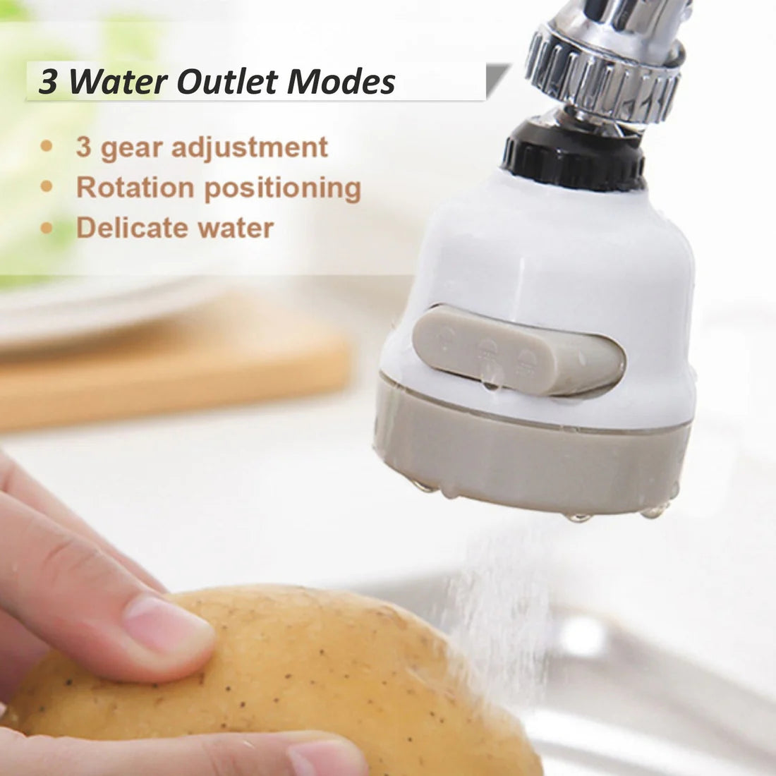 3-Mode Water Saving Faucet Nozzle