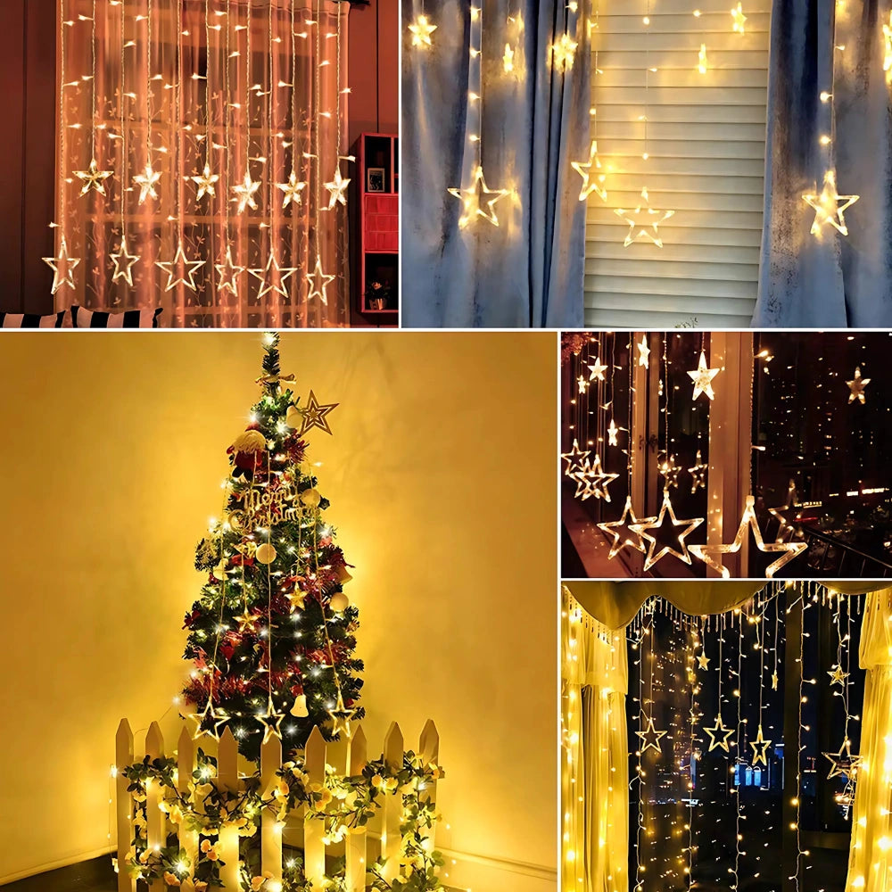 Star Curtain String Lights