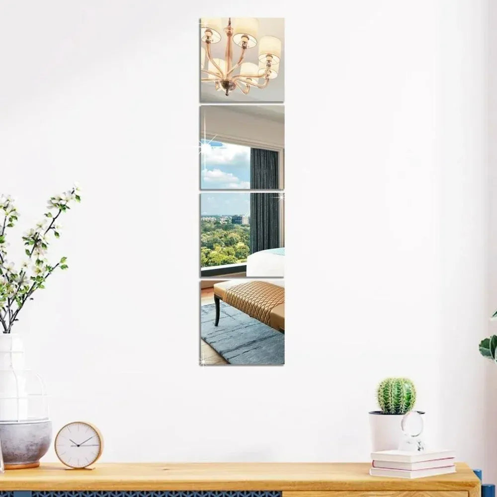 3d acrylic mirror wall sticker