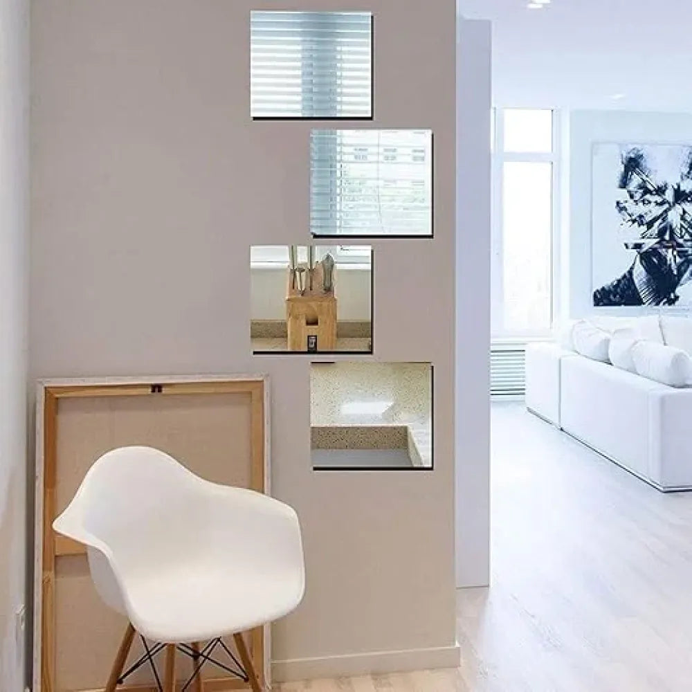 3d acrylic mirror wall sticker - pack of 1