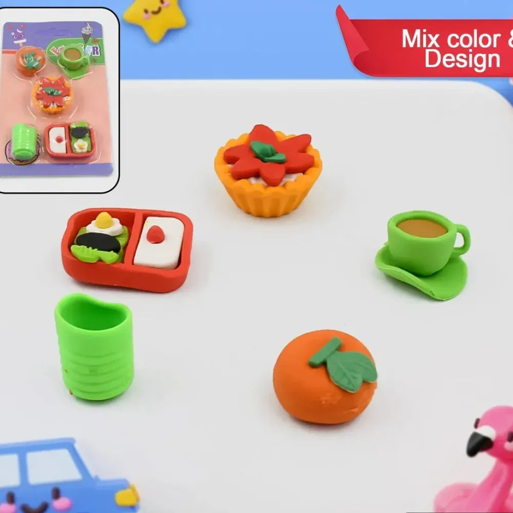 3d fun shape erasers - office