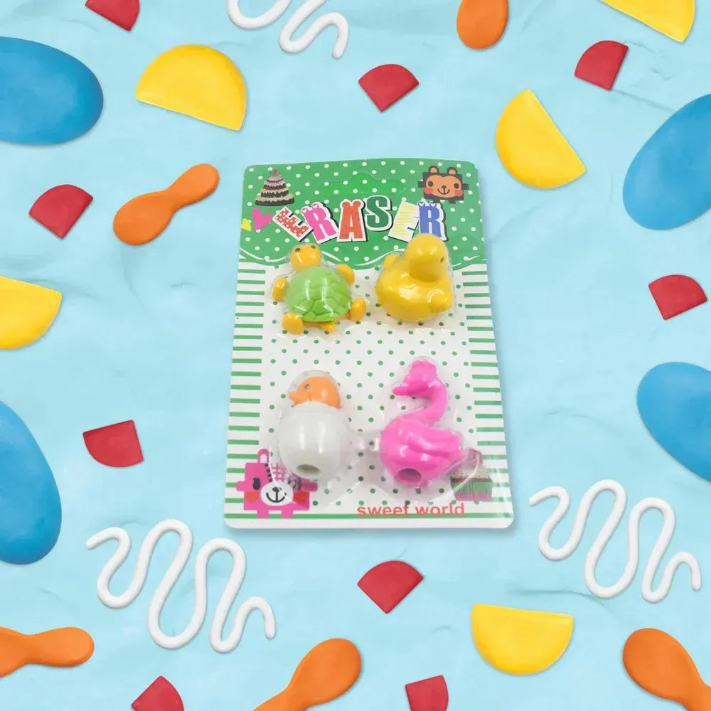3d fun shape erasers - office