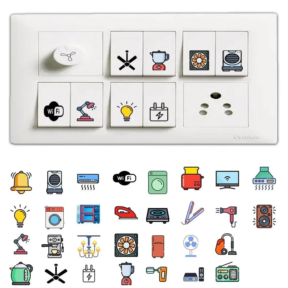 3d premium switch stickers – 149 pcs