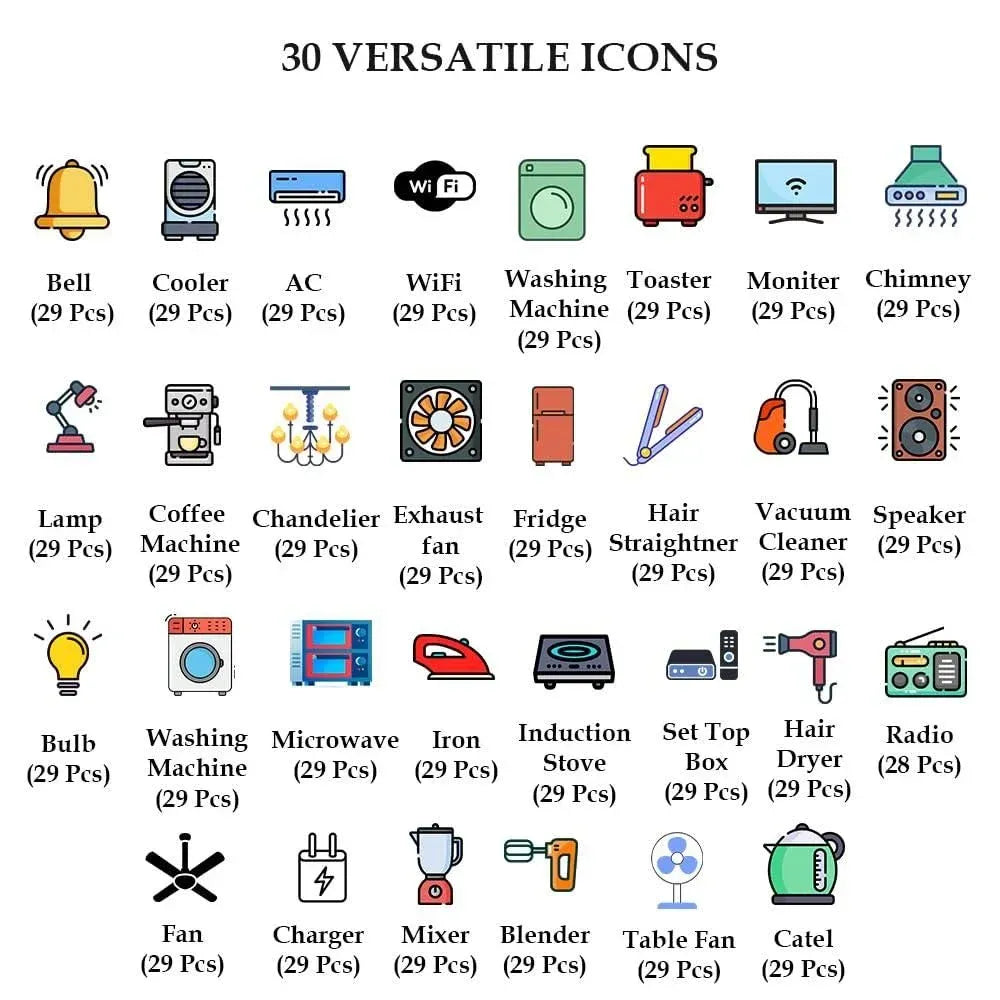 3d premium switch stickers – 149 pcs