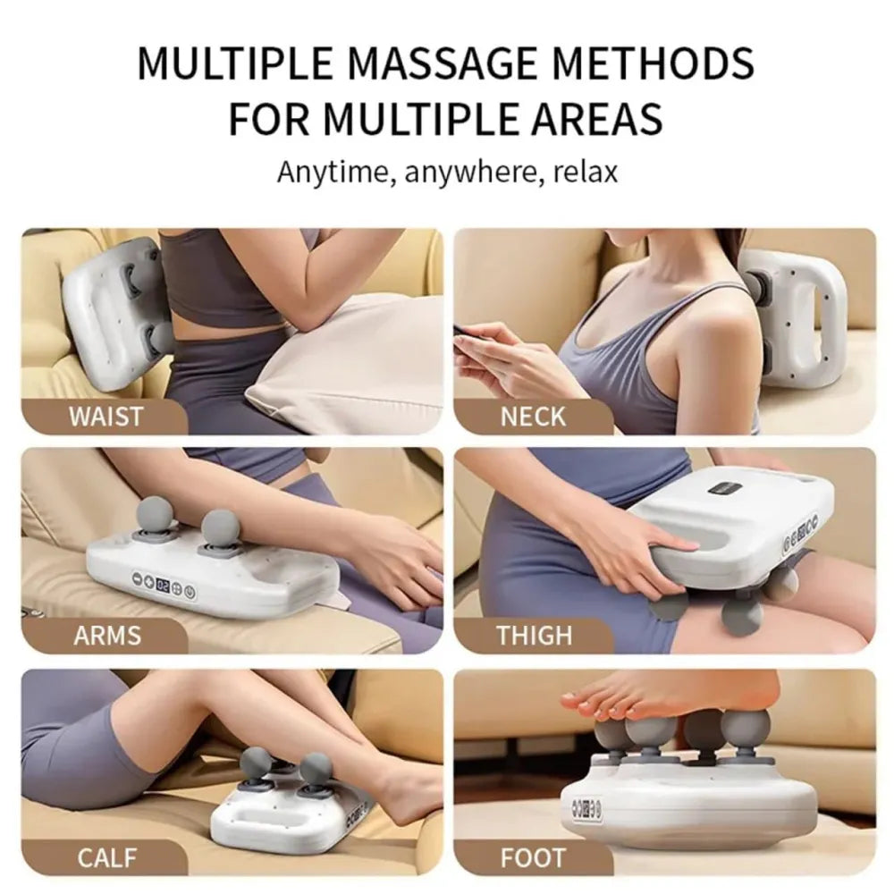4-head deep tissue massage gun - health & beauty
