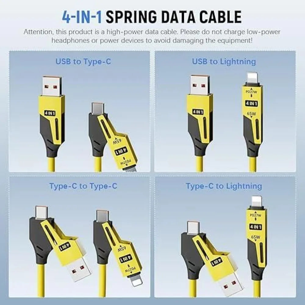 4 in 1 spring data cable