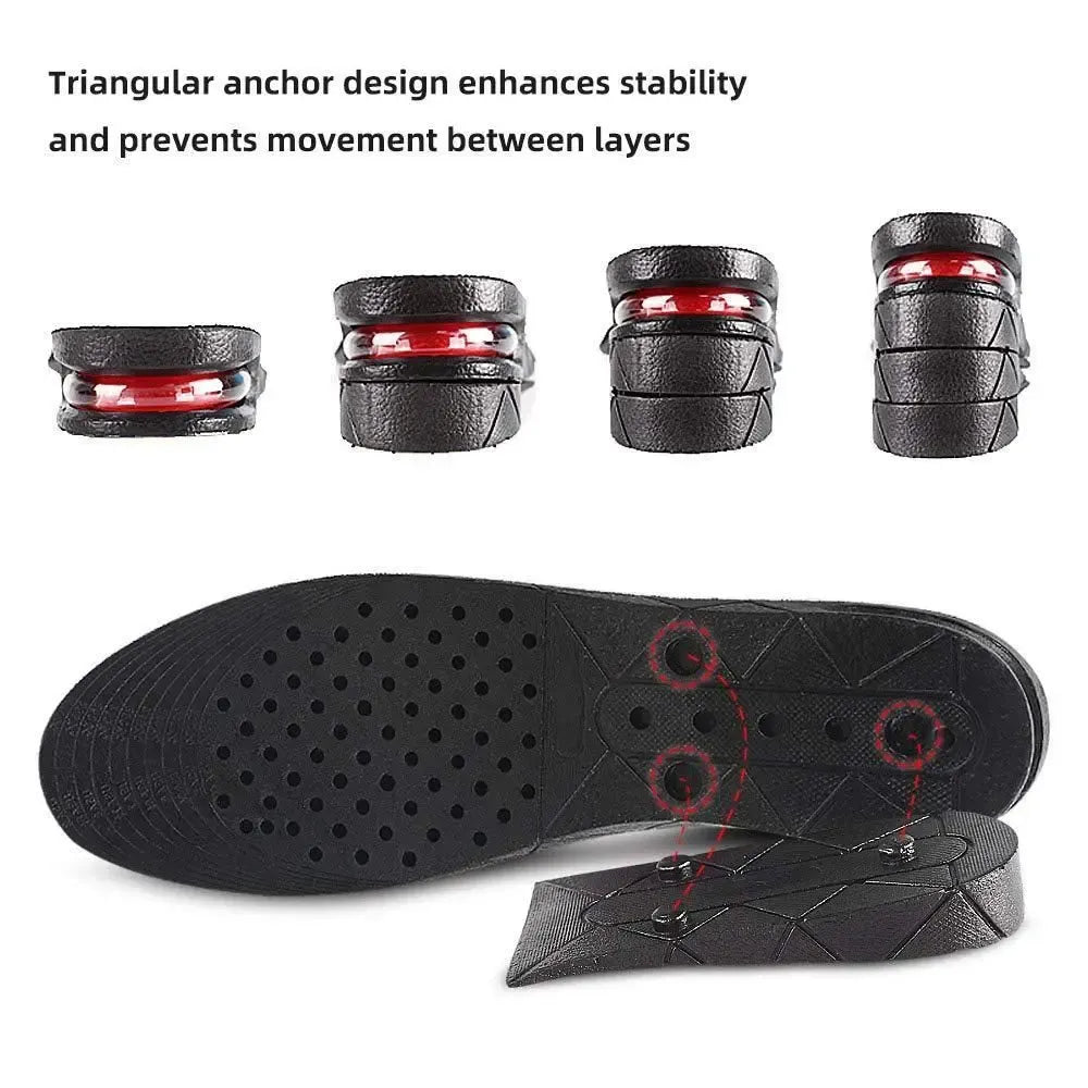 4-layer adjustable height insole