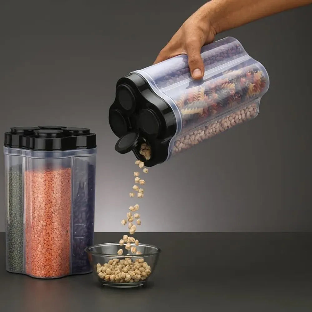 4-section food storage container - kitchen tool
