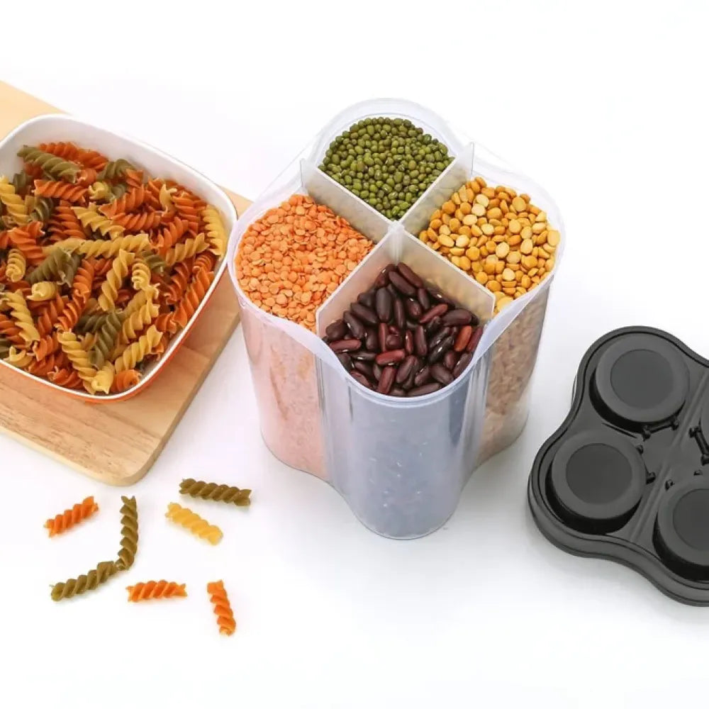 4-section food storage container - kitchen tool