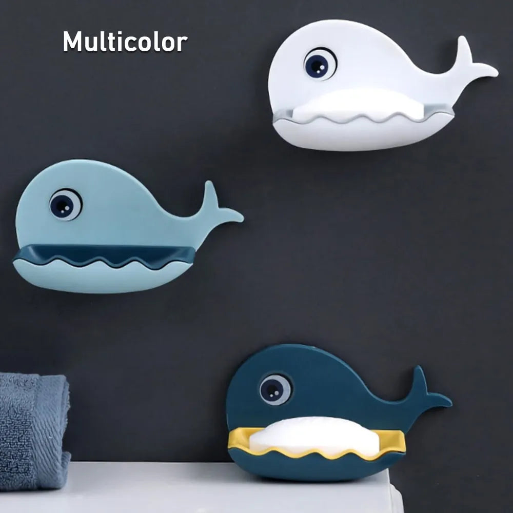 4044 fish shape double layer adhesive waterproof wall mounted soap bar holder stand rack for bathroom shower kitchen