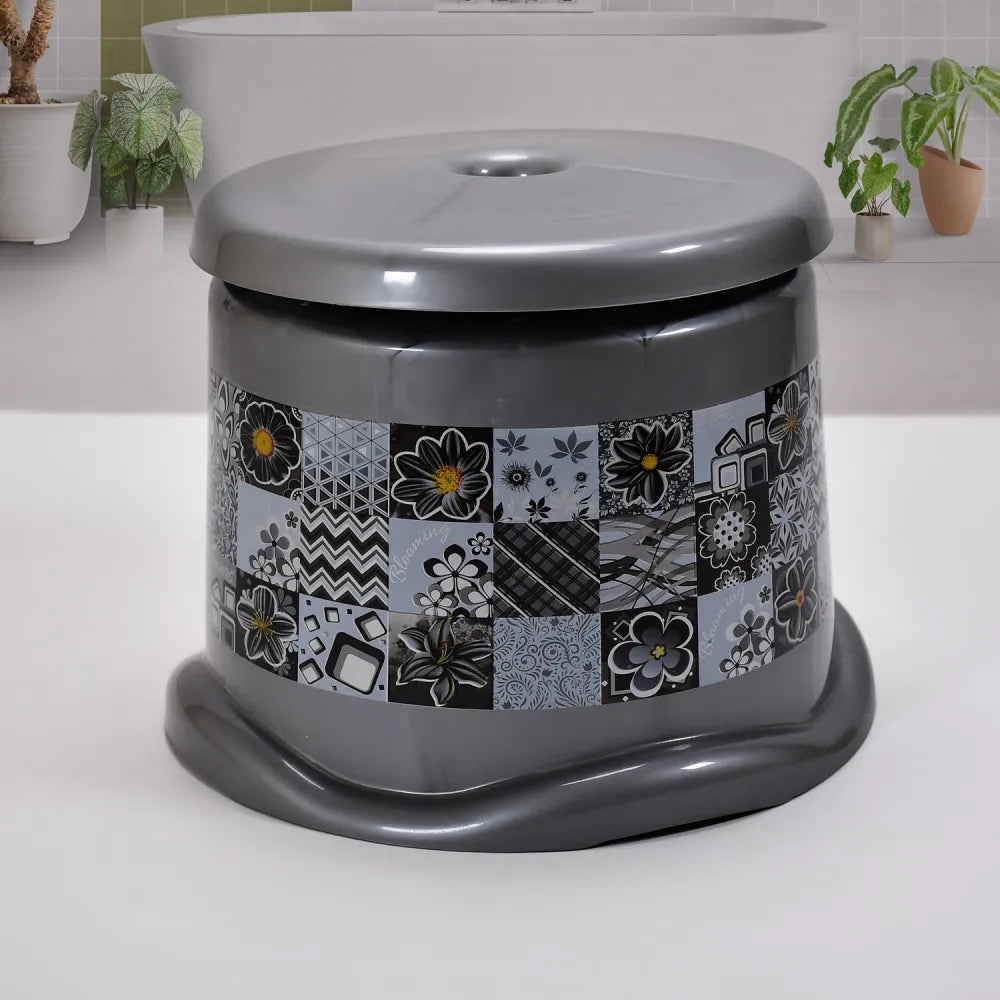 4050 large capacity plastic bathroom set of 7pieces (1pc big tub 1pc bucket1pc dustbin mug soap case dustpan stool)
