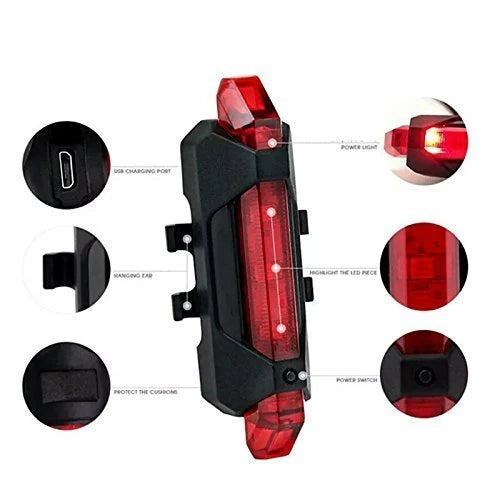 Rechargeable Bike Headlight (Red)