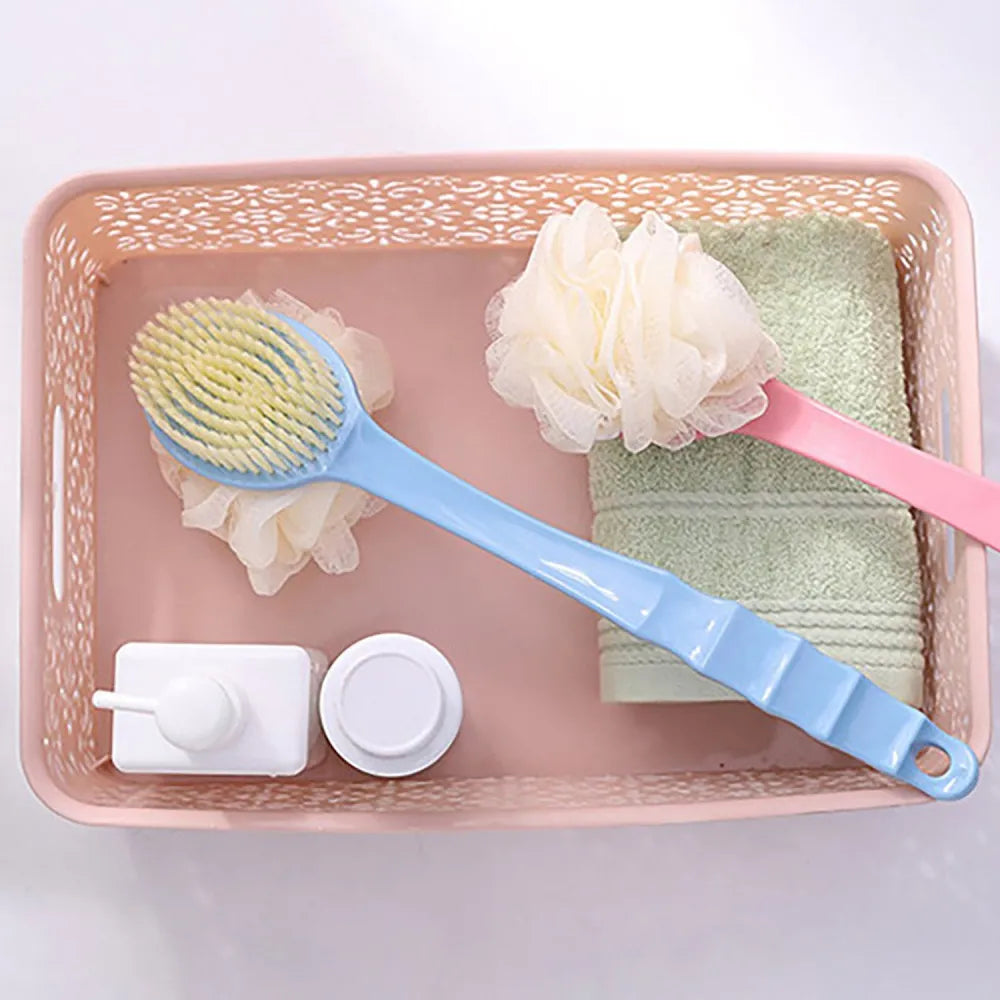 4832 2in1 bath brush with long handle - face & body care