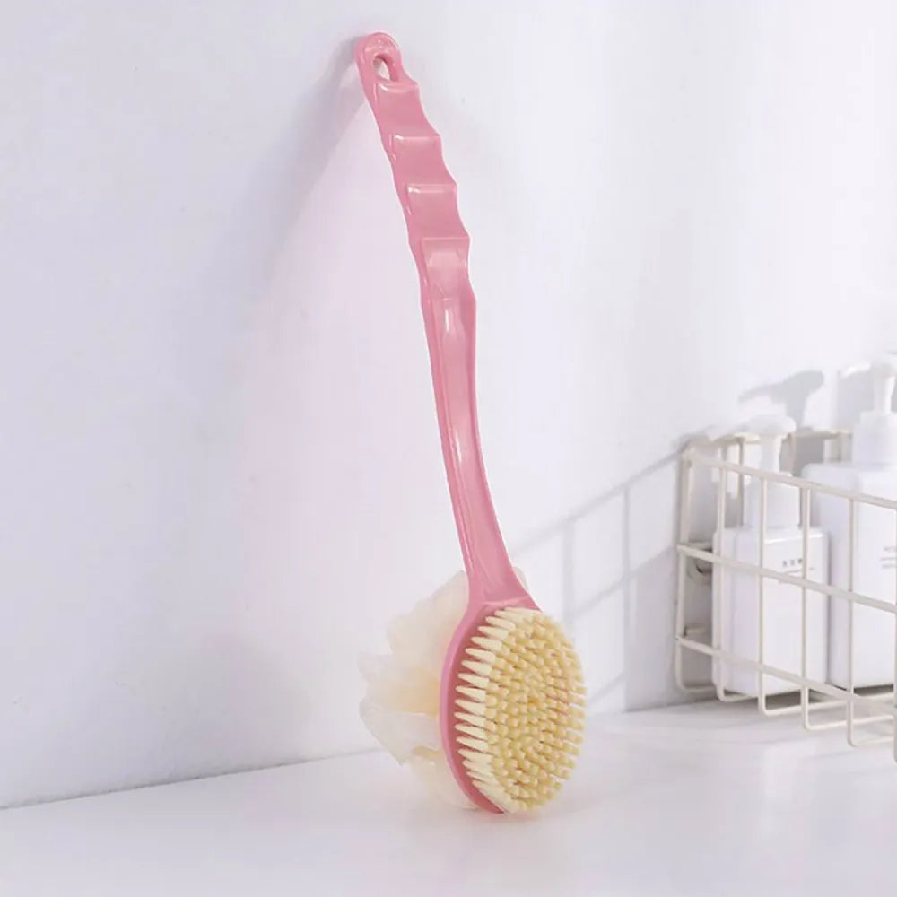 4832 2in1 bath brush with long handle - face & body care