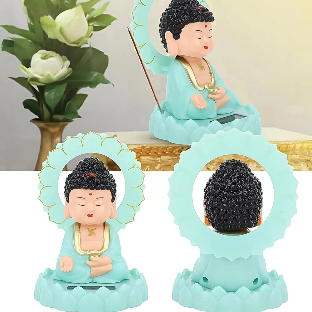 Solar-Powered Moving Buddha Statue