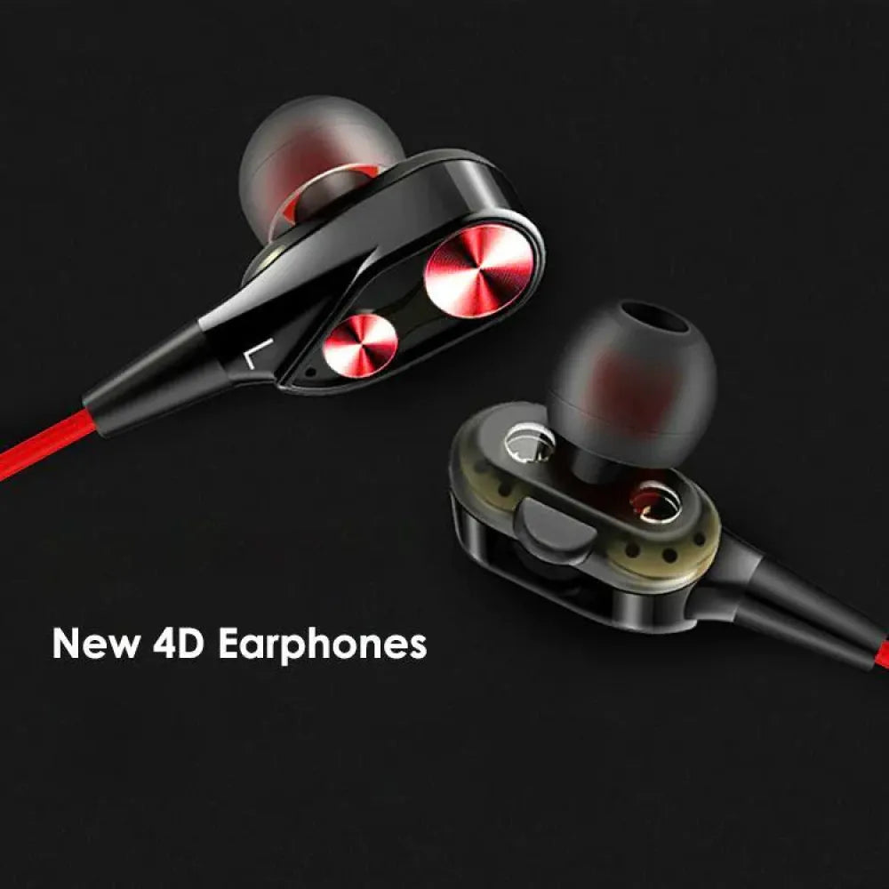 4d bass wired earphone
