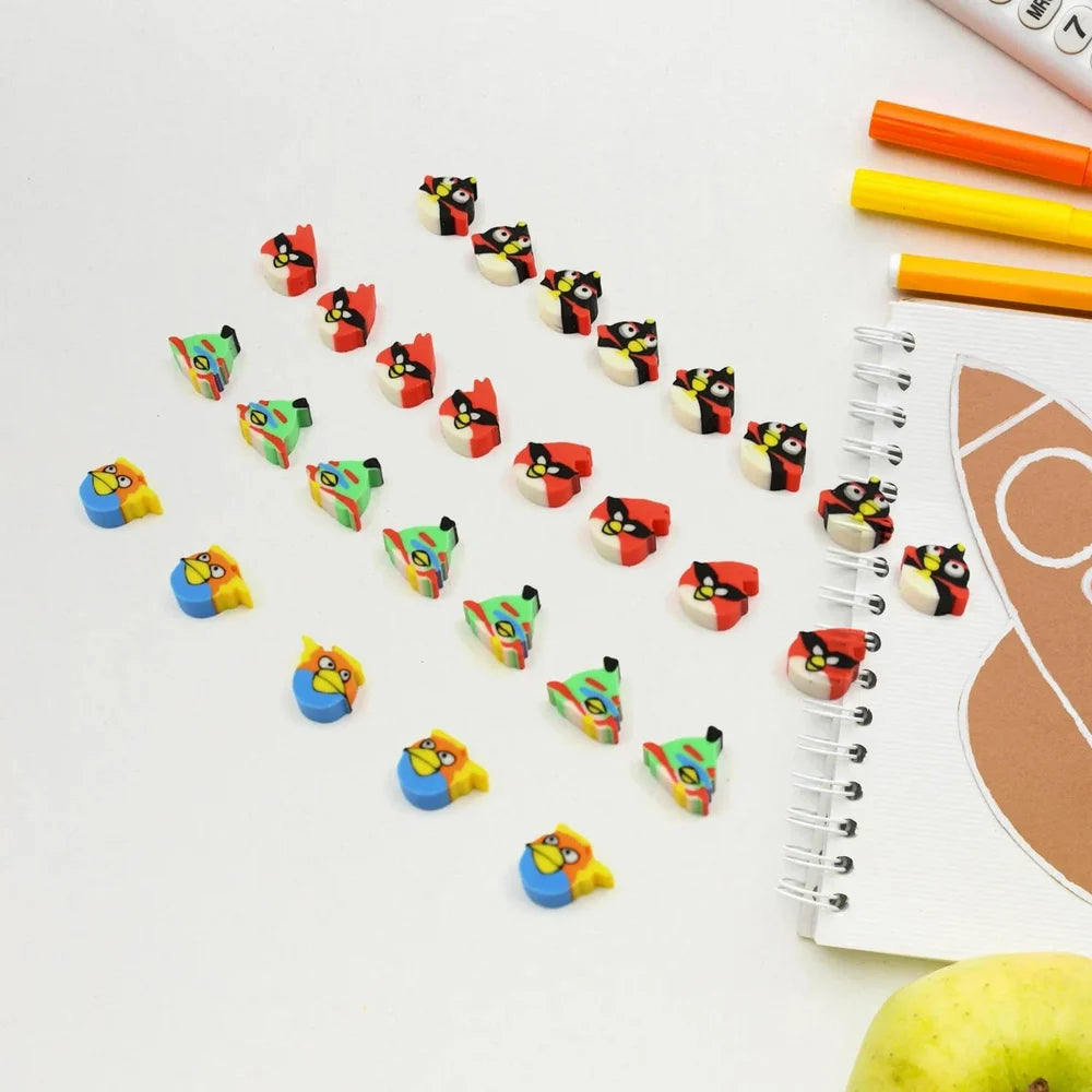 28-Piece Cute 3D Eraser Set