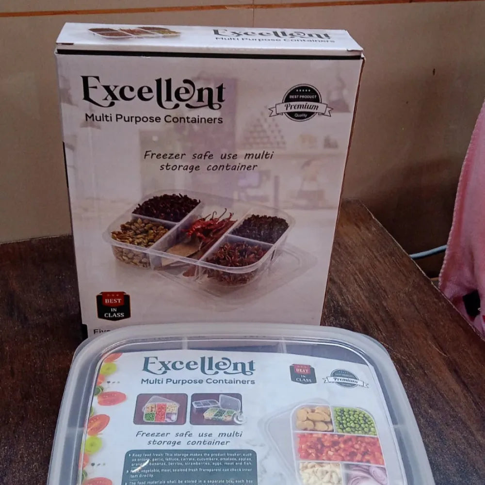 5-compartment reusable lunch box - home & kitchen
