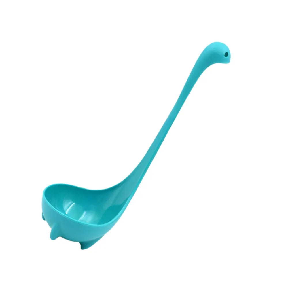5871 soup spoon creative long handle standing loch ness monster colander dinnerware cooking tools kitchen accessories