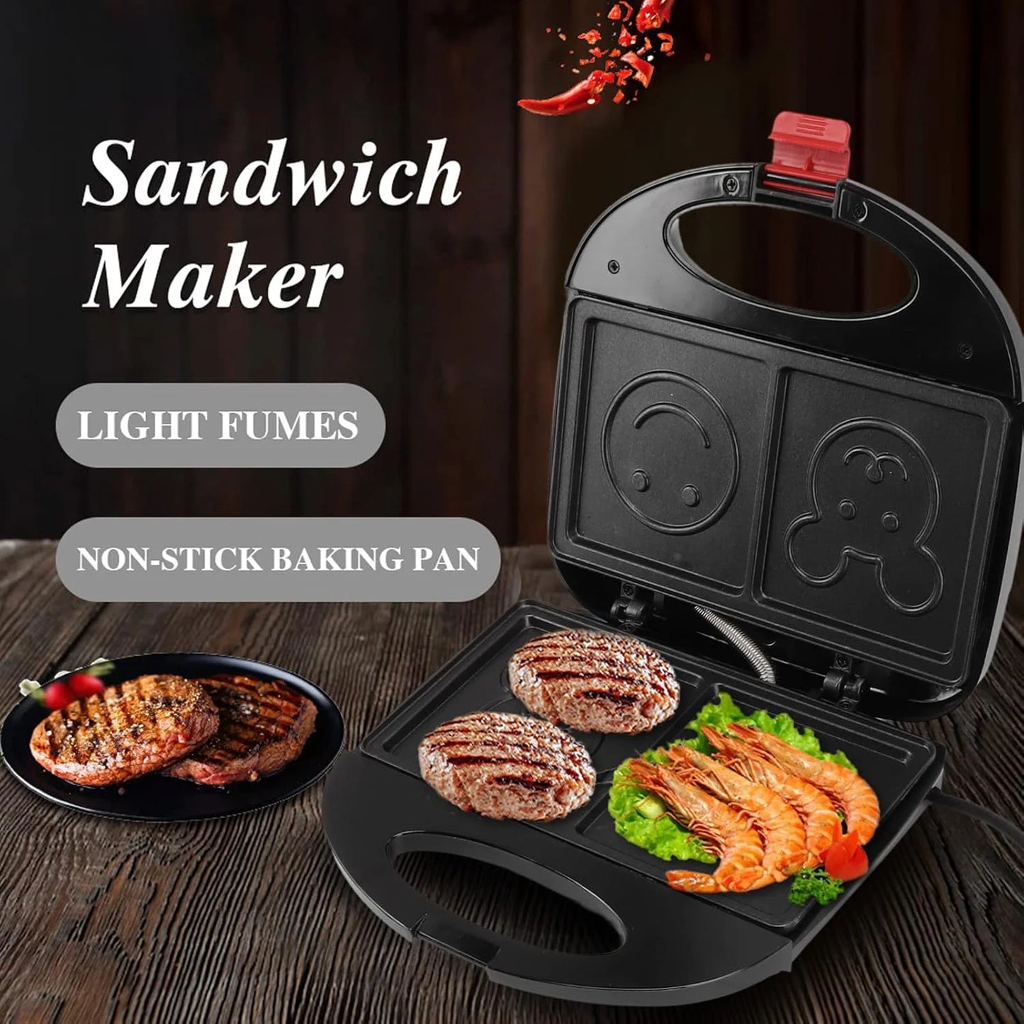 3-in-1 Compact Panini Maker