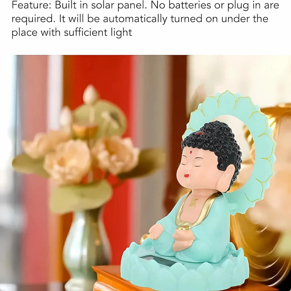 Solar-Powered Moving Buddha Statue