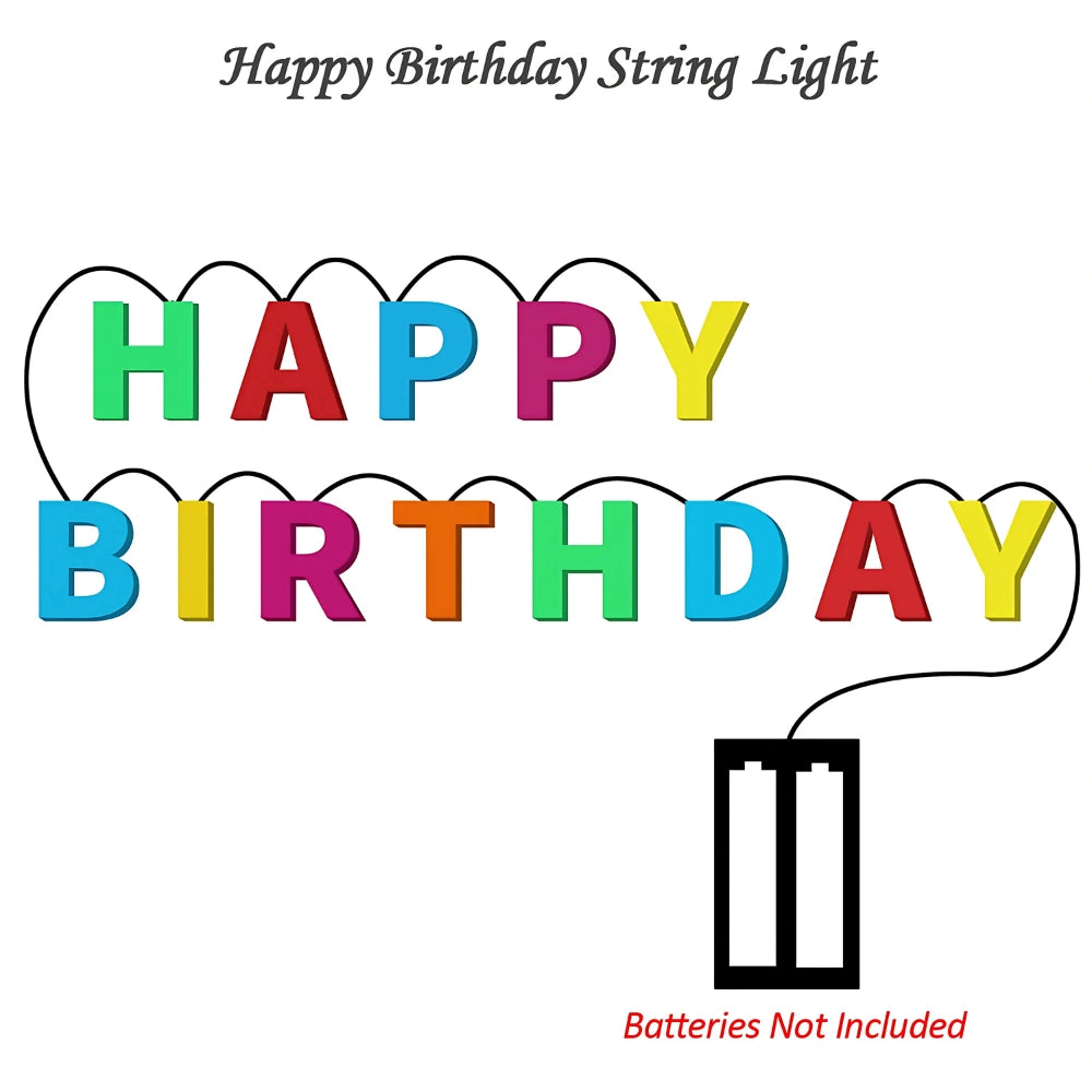 Happy Birthday LED Letter Lights