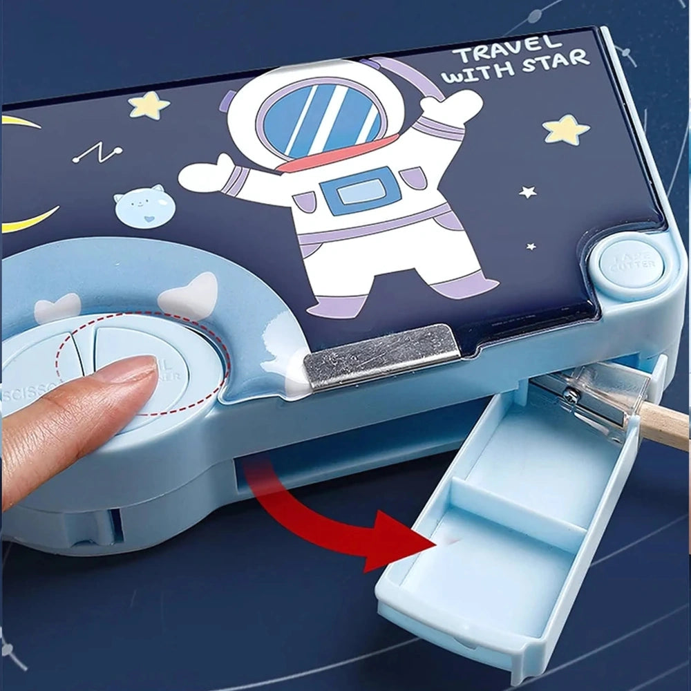 Space-Themed Magnetic Pencil Box