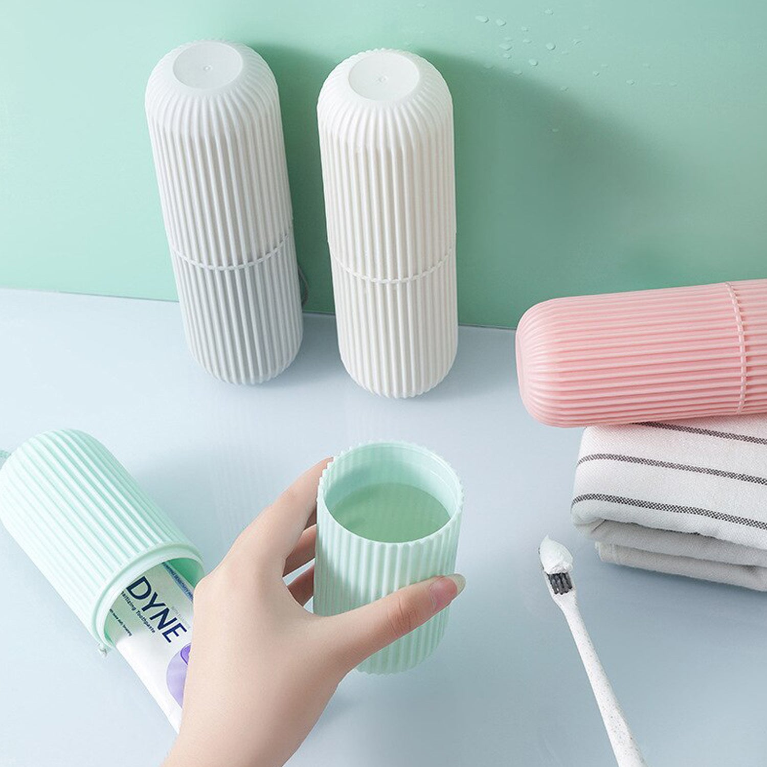 Portable Brush Storage Bottle (Pack of 1) - Home & Kitchen