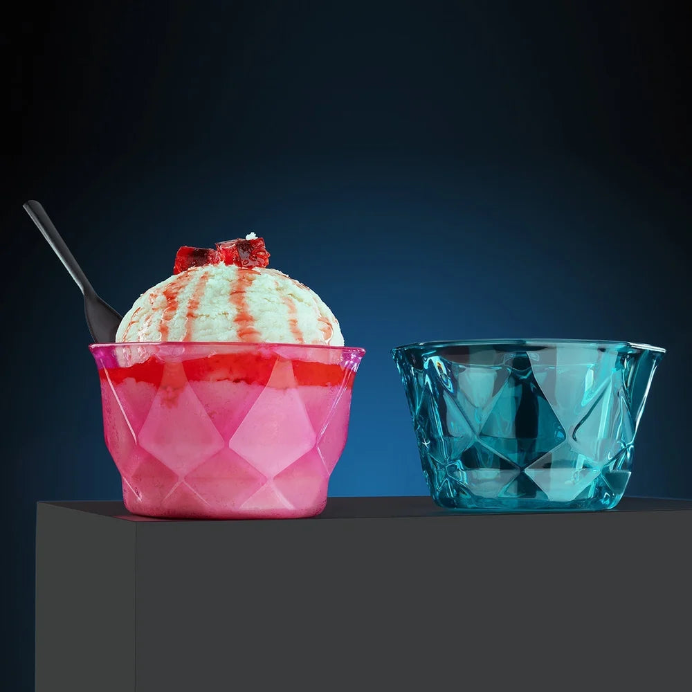 6 Pc Diamond Ice Cream Bowl Set