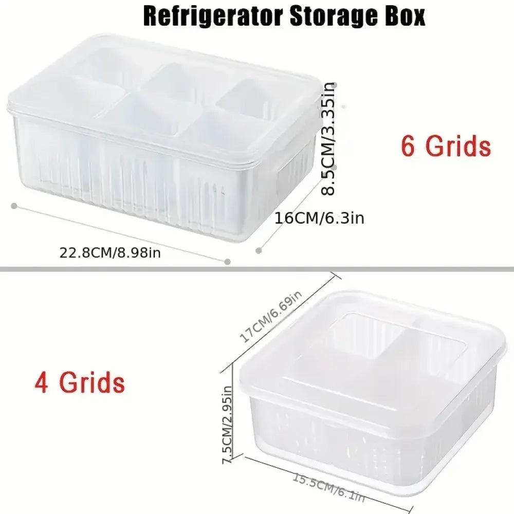 6-compartment food storage box