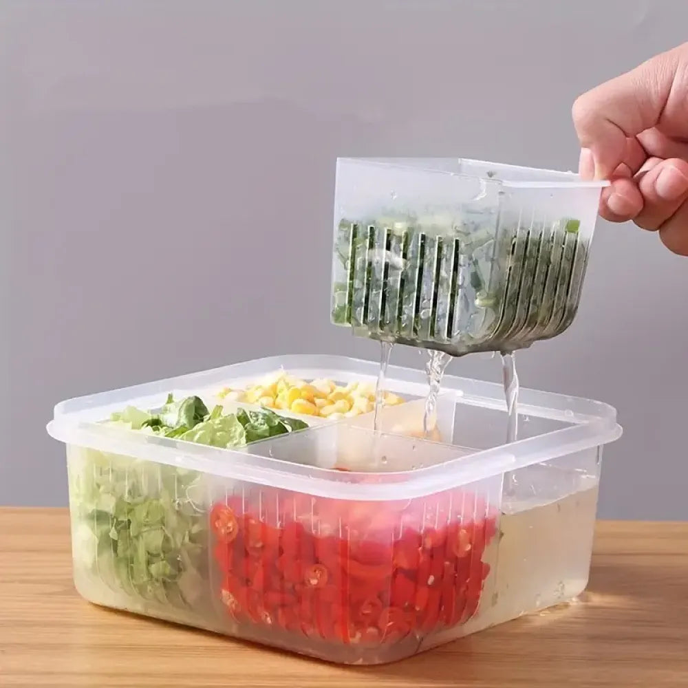 6-compartment food storage box