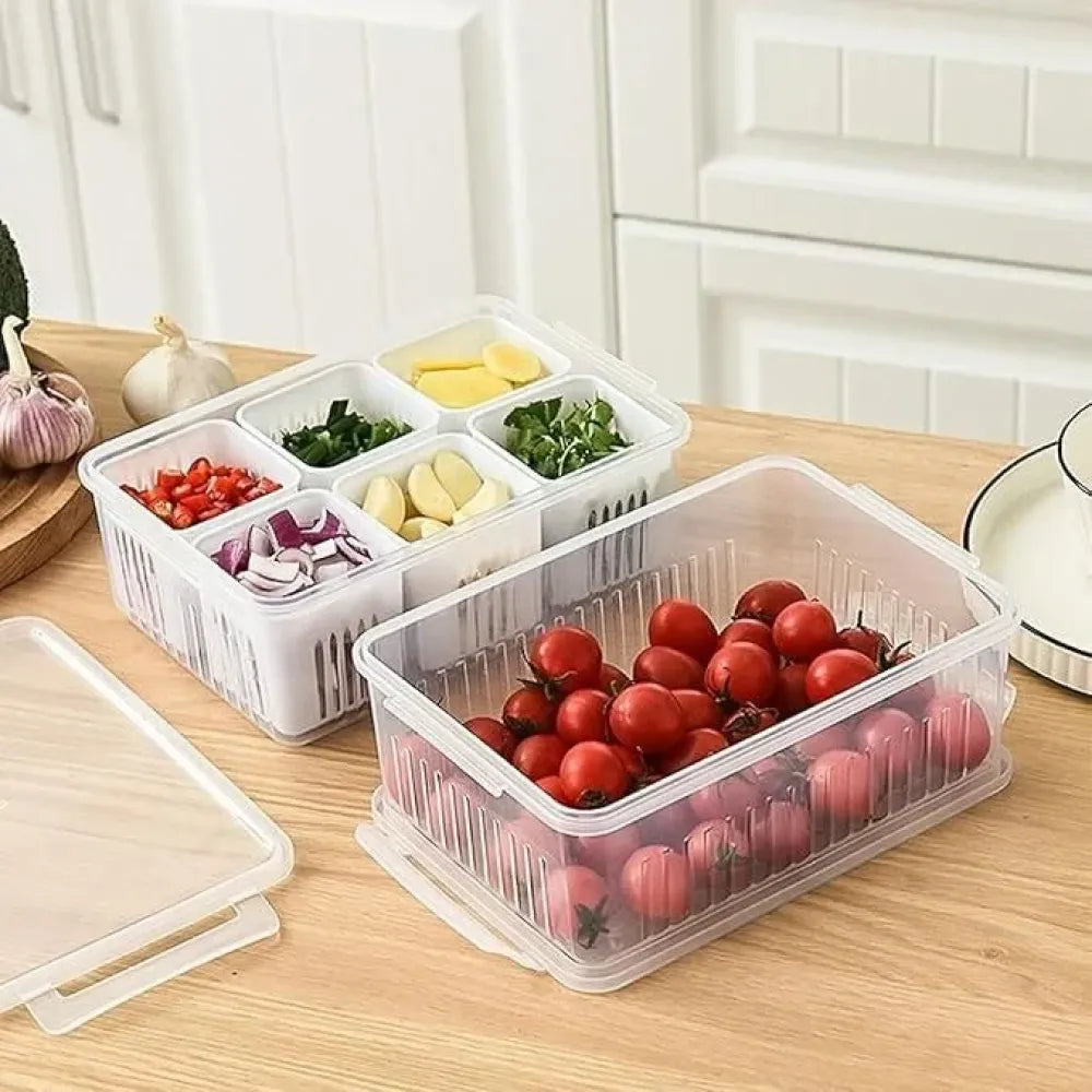 6-compartment food storage box