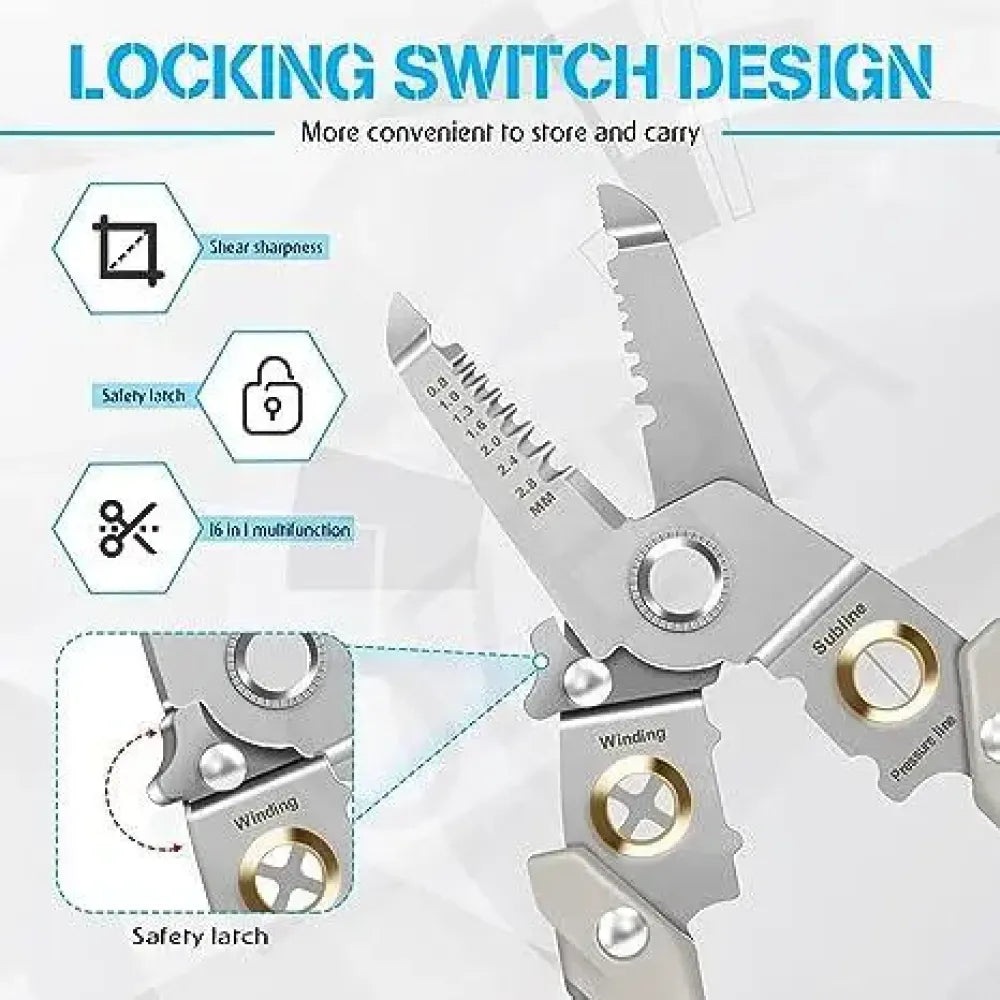 6 in 1 wire stripping pliers