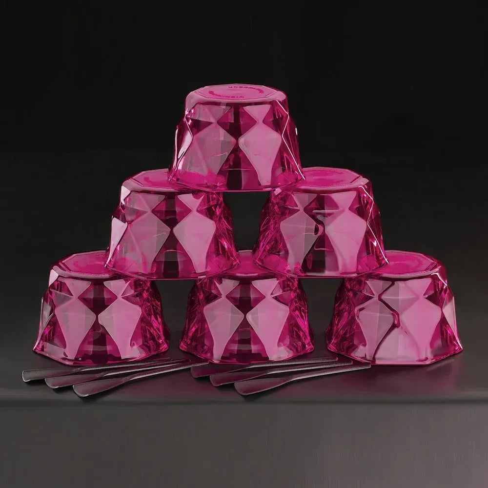 6 pc diamond ice cream bowl set - home & kitchen
