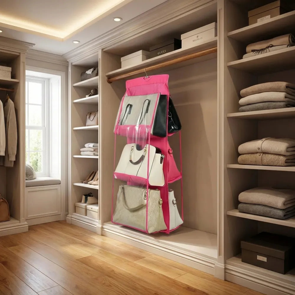 6-pocket hanging purse organizer - home improvement