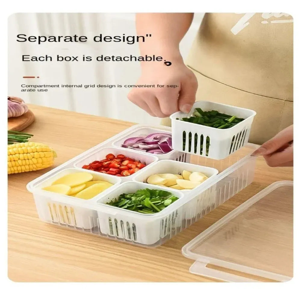 6-section fridge organizer