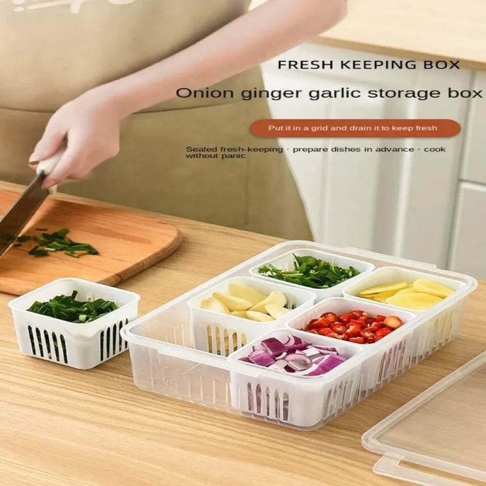 6-section fridge organizer