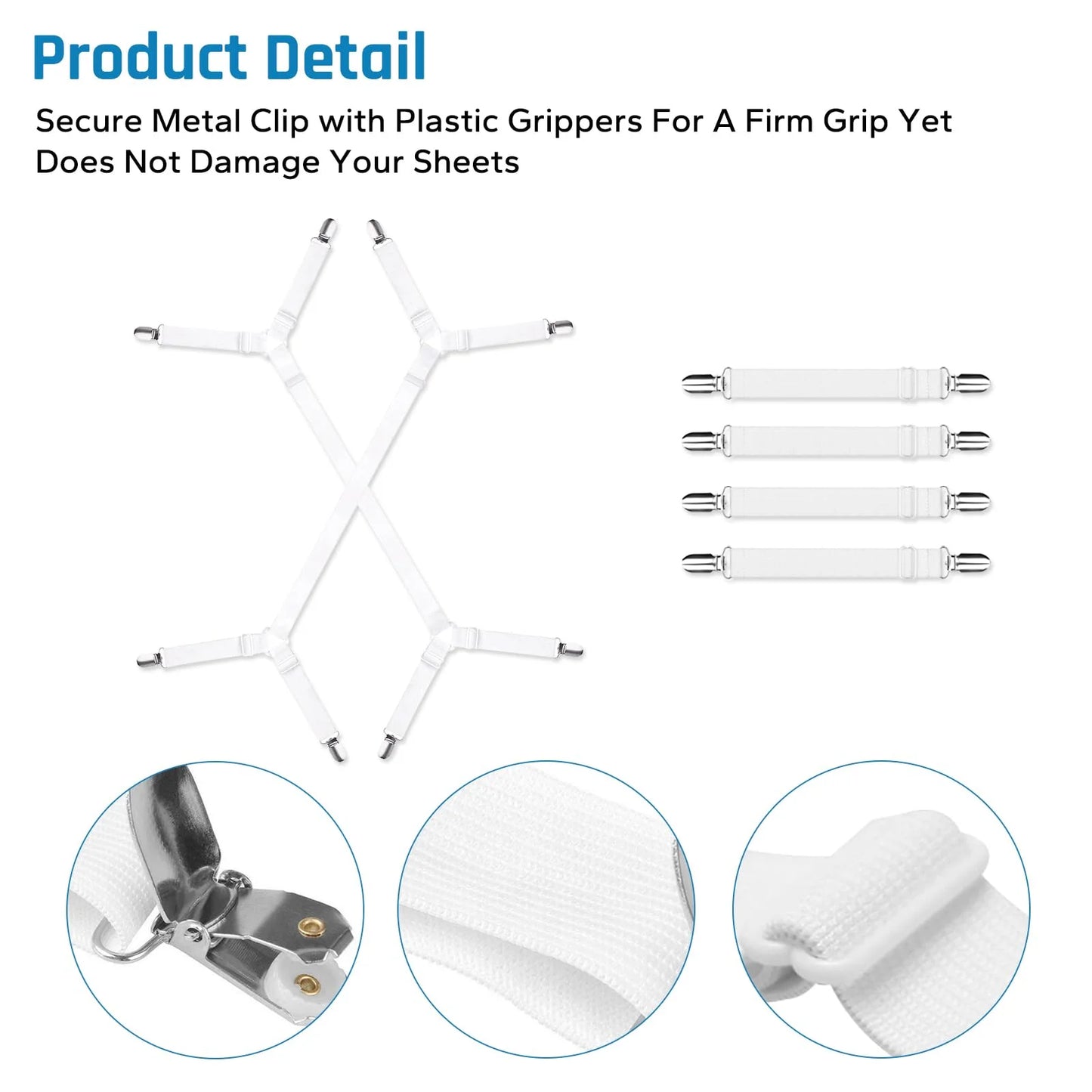 Bed Sheet Gripper Straps