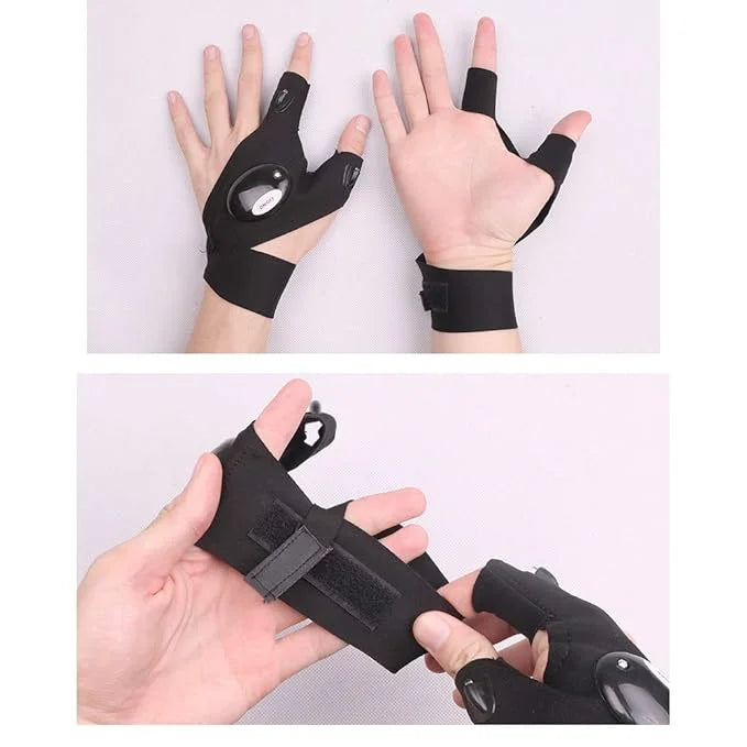 LED Flashlight Work Gloves