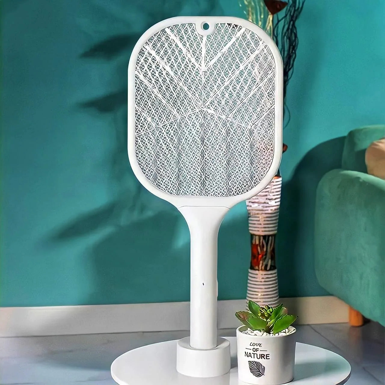 Rechargeable Mosquito Killer Racket Electric Fly Swatter with UV Light & USB Charging Automatic Bug Zapper for Mosquitoes and Insects