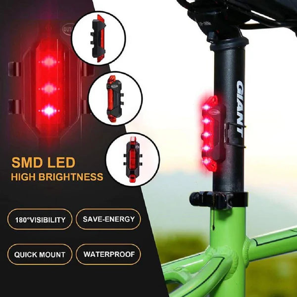 Rechargeable Bike Headlight (Red)