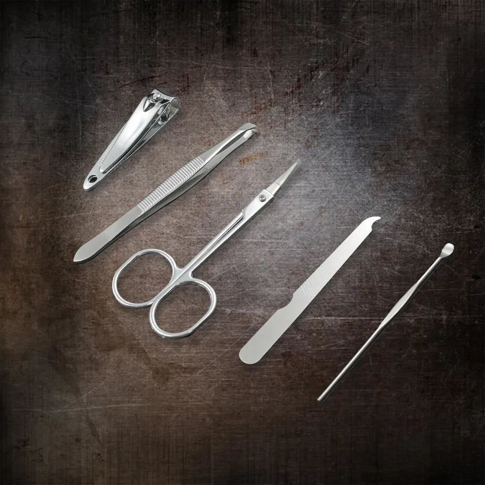 6888 nail scissors professional clippers kit manicure set 5 pieces top grade stainless steel grooming for travel