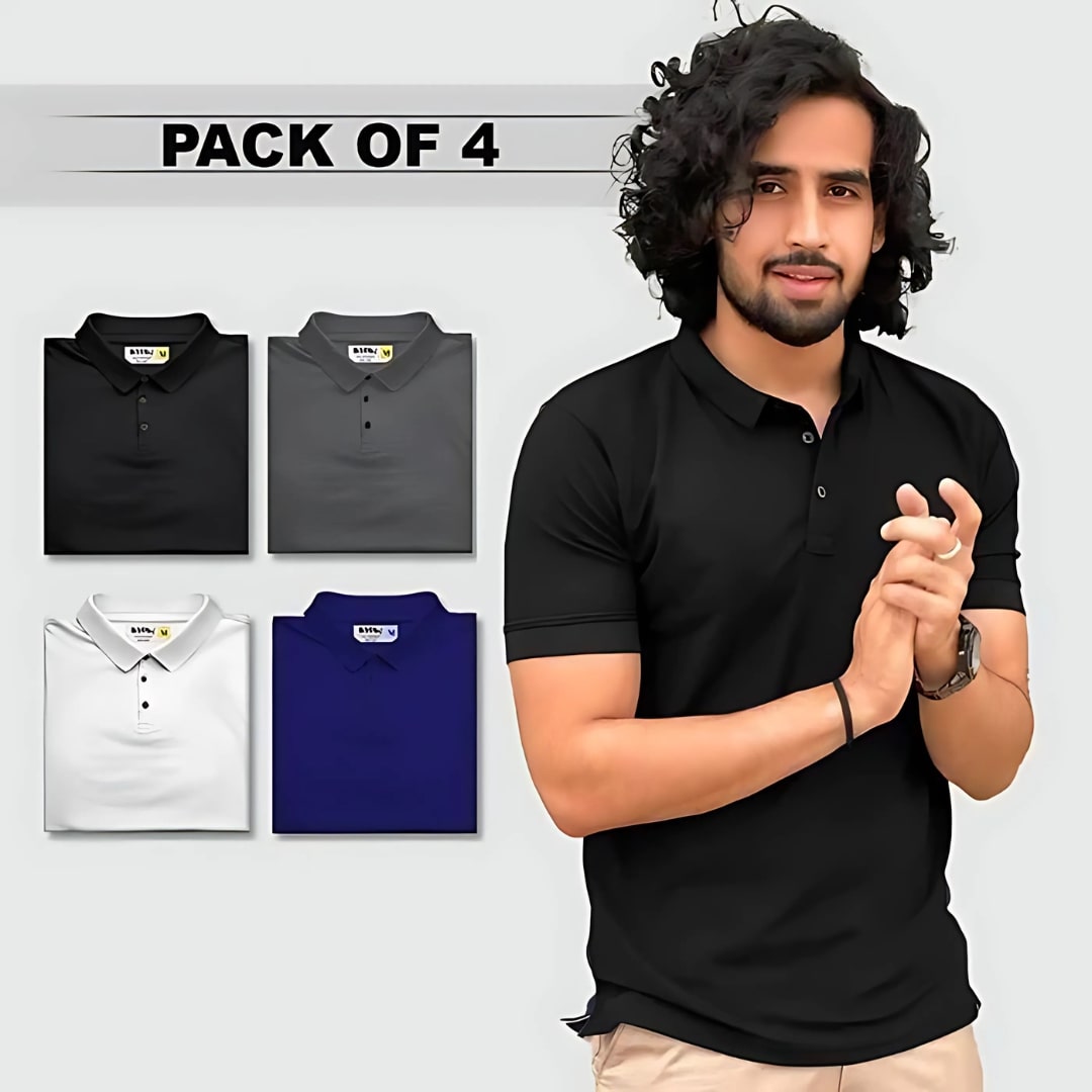 Men's Polo T-Shirt (Pack Of 4)